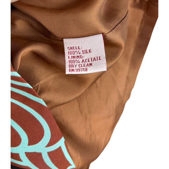 Becky & Max New York Brown, Black and Aqua Sheath Dress Size 10 EUC - Picture 4 of 5